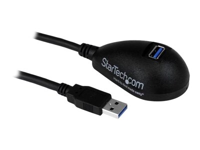 StarTech.com Desktop SuperSpeed USB 3.0 Type A M F Extension Cable, Black, 5ft, USB3SEXT5DKB, 17420693, Cables