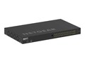 Netgear AV Line M4250-26G4F-PoE+ 1U RM L3 Managed Switch X ARM 1.8GHz 2GB RAM 256MB Flash 24xGbE PoE+ 30W, GSM4230P-100NAS, 41221152, Network Switches