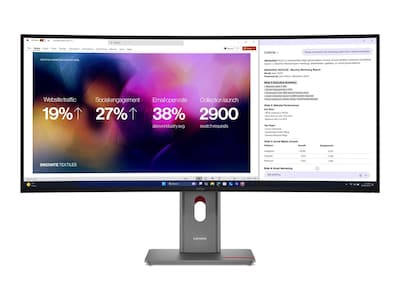 Lenovo 39.7 ThinkVision P40WD-40 WUHD LED-LCD Ultrawide Curved Monitor, 64B4GAR1US , 42033211, Monitors Lenovo 39.7 ThinkVision P40WD-40 WUHD LED-LCD Ultrawide Curved Monitor, 64B4GAR1US , 42033211, Monitors