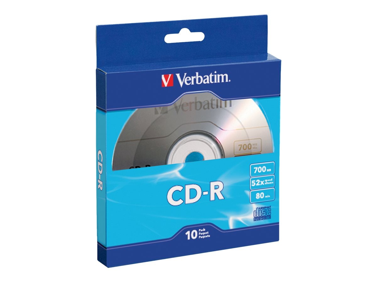 Buy Verbatim 52x 700MB 80min. CD-R Media (10-pack) at Connection