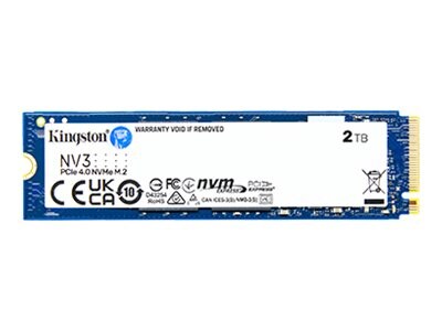 Kingston 2TB NV3 PCIe 4.0 x4 NVMe M.2 2280 Internal Solid State Drive (Bulk), SNV3S/2000GBK                 , 41833016, Solid State Drives - Internal