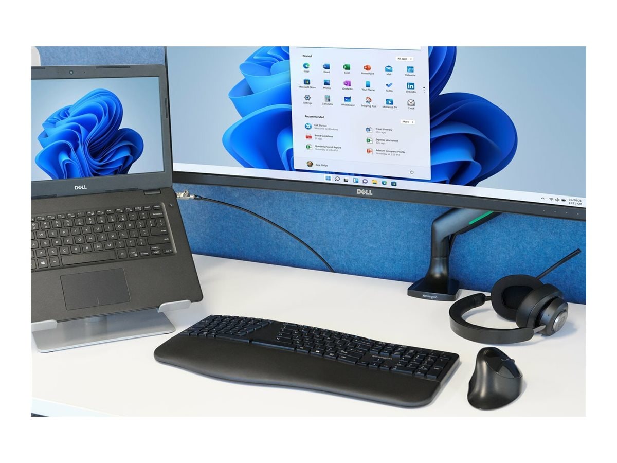 Buy Kensington Pro Fit Ergo Wireless Keyboard & Mouse, Black at