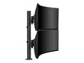 Atdec Heavy Duty Dual Monitor Mount for Displays up to 40lbs (Flat) or 26.5lbs (Curved) - Black, AWMS-2-LTH75-H-B, 41223463, Stands & Mounts - Desktop Monitors
