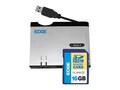 Edge 16GB SDHC Flash Card with Digital Card Reader, PE216696, 8466972, Memory - Flash