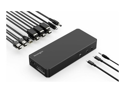 Kensington USB-C, USB-A Quad 4K Hybrid Dock, 100W PD, K33610NA, 41738009, Docking Stations & Port Replicators