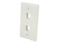 StarTech.com Dual Outlet RJ45 Universal Wall Plate, White , PLATE2WH, 17539627, Premise Wiring Equipment