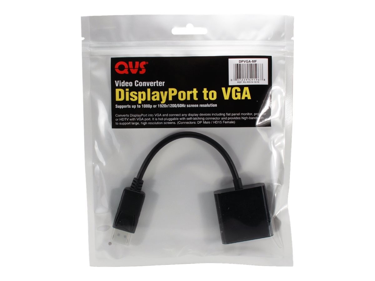 Amazon Female Vga To Displayport Adapter QVS DisplayPort Male To