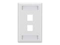 Black Box GigaStation2 Wallplate, 2-Port Single-Gang, White, WPT464, 6637723, Premise Wiring Equipment Black Box GigaStation2 Wallplate, 2-Port Single-Gang, White, WPT464, 6637723, Premise Wiring Equipment