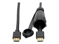 Tripp Lite High-Speed HDMI M M 4K Cable with Hooded IP67 Connector, Black, 12ft, P569-012-IND, 36672061, Cables