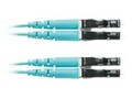 Panduit 2-Fiber LC-LC 50 125 OM4 1.6mm Duplex Fiber Optic Patch Cable, Aqua, 15m, FZ2ERLNLNSNM015, 41051767, Cables