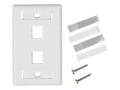 Belden KeyConnect Faceplates 2-Port, with ID Windows, Single Gang, Flush White, AX102655, 37659811, Premise Wiring Equipment Belden KeyConnect Faceplates 2-Port, with ID Windows, Single Gang, Flush White, AX102655, 37659811, Premise Wiring Equipment