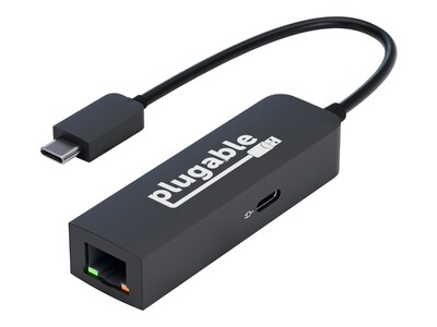 Plugable USB-C to 2.5 Gbps Ethernet Adapter with 100W USB-C Charging, USBC-E2500PD, 41795090, Network Adapters & NICs Plugable USB-C to 2.5 Gbps Ethernet Adapter with 100W USB-C Charging, USBC-E2500PD, 41795090, Network Adapters & NICs