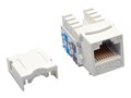 Tripp Lite Cat6 Cat5e RJ-45 110 Punch Down Keystone Jack, White, N238-001-WH, 8713398, Premise Wiring Equipment