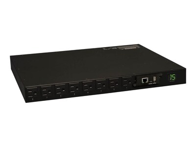 Tripp Lite PDU Switched 120V 15A 5-15R (16) Outlet 5-15P Horizontal 1U RM, PDUMH15NET, 12576411, Power Distribution Units