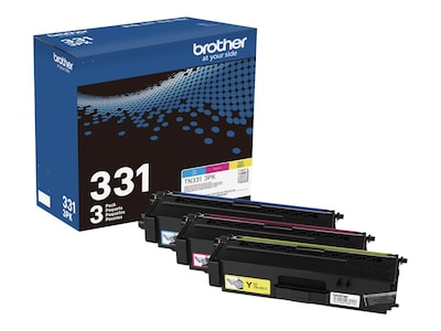 Brother Cyan Magenta Yellow TN-331 Standard-Yield Toner Cartridges (3-pack), TN3313PK, 37366356, Toner and Imaging Components - OEM Brother Cyan Magenta Yellow TN-331 Standard-Yield Toner Cartridges (3-pack), TN3313PK, 37366356, Toner and Imaging Components - OEM