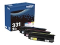 Brother Cyan Magenta Yellow TN-331 Standard-Yield Toner Cartridges (3-pack), TN3313PK, 37366356, Toner and Imaging Components - OEM Brother Cyan Magenta Yellow TN-331 Standard-Yield Toner Cartridges (3-pack), TN3313PK, 37366356, Toner and Imaging Components - OEM