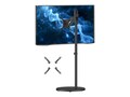 Siig Portable Monitor Arm TV Rolling Stand for 17-43 Displays up to 22lbs - Black , CE-MT5E11-S1                  , 42093278, Stands & Mounts - Desktop Monitors