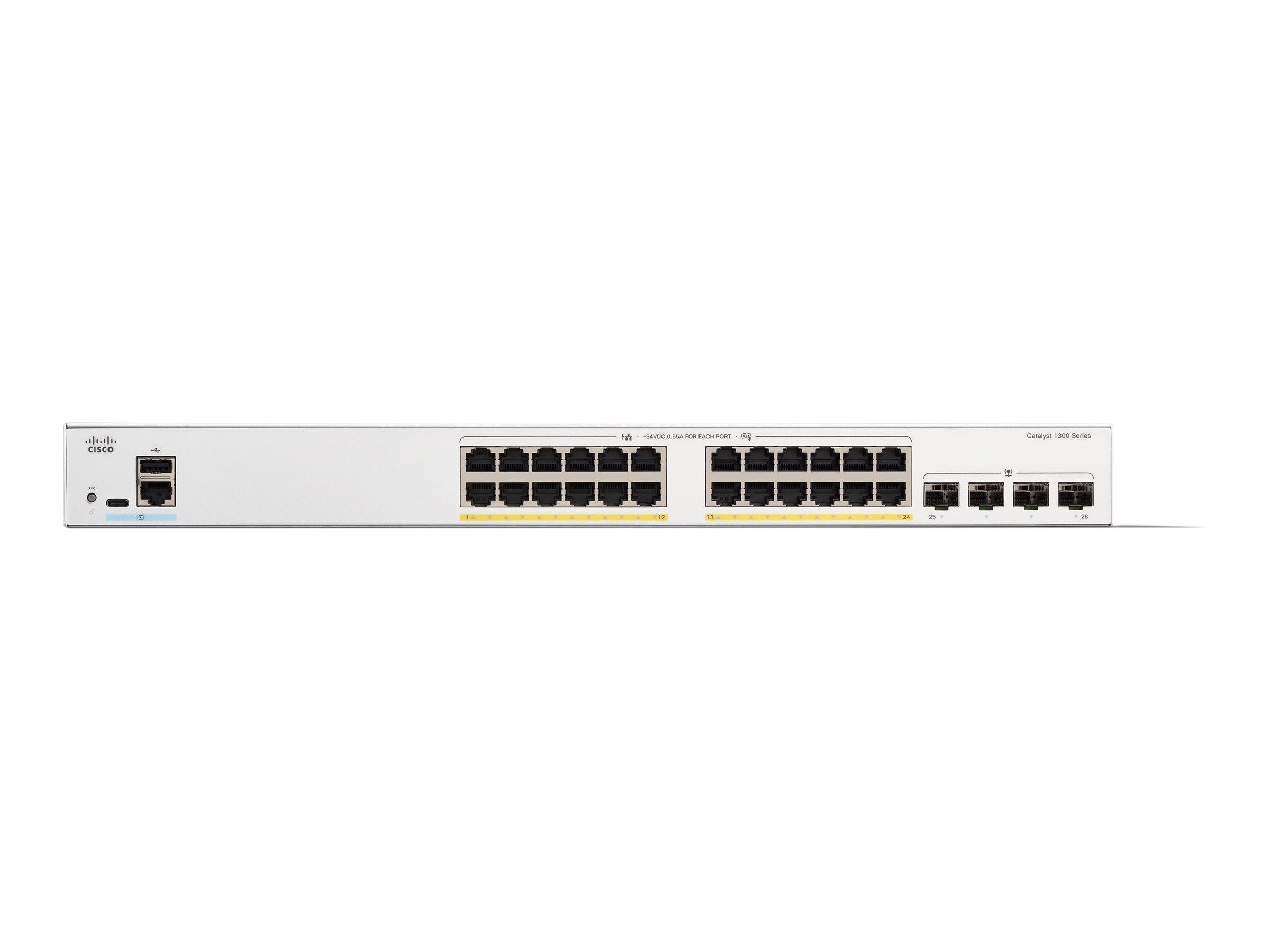 Cisco Cat 1300 24-port GE PoE 4x1G (C1300-24P-4G)