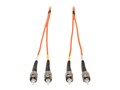Tripp Lite Fiber Optic Patch Cable, ST ST, 62.5 125, Duplex Multimode, 23m, N302-23M, 7371007, Cables