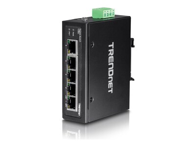 TRENDnet 5-Port Hardened Industrial Gigabit DIN-Rail Switch w 3Yrs Limited, TI-G50, 30719198, Network Switches