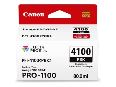Canon Photo Black PFI-4100 Ink Tank, 6777C002                      , 41836580, Ink Cartridges & Ink Refill Kits - OEM