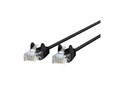Belkin CAT6 28AWG UTP RJ-45 M M Slim Snagless Molded Ethernet Patch Cable, Black, 20ft, CE001B20-BLK-S, 41060624, Cables