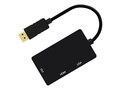 4Xem DisplayPort to VGA DVI HDMI 3-in-1 Adapter, 4XDPHDMIDVIVGA, 37138741, Adapters & Port Converters
