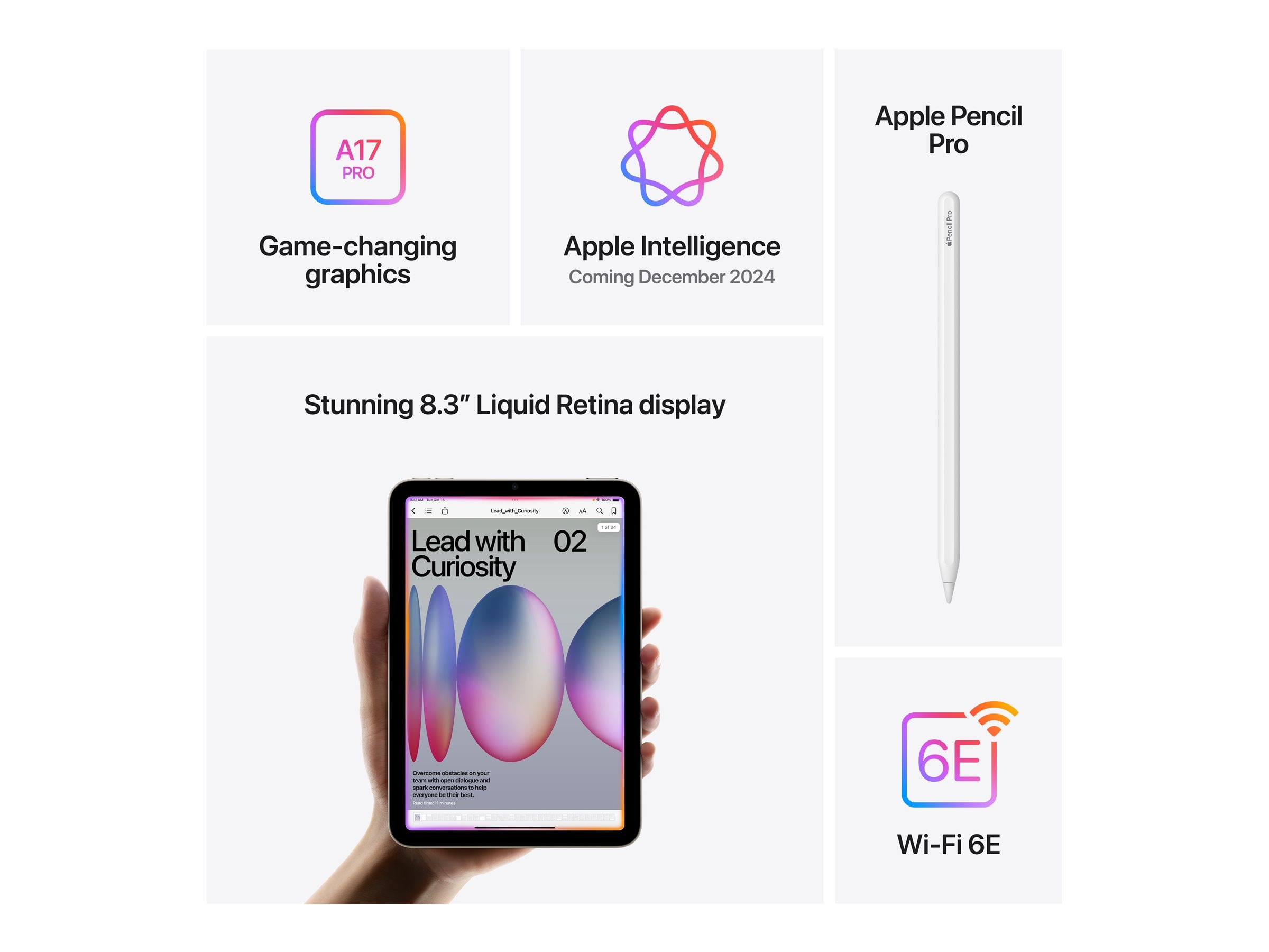 Apple iPad mini (A17 Pro chip) Built for Apple Intelligence