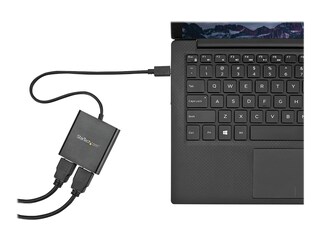 Adattatore USB-C A Doppia HDMI MST Per Windows - 4K 30Hz, 1080p 60Hz, Cavo Integrato 30cm, Per Laptop Con DP Alt-Mode
