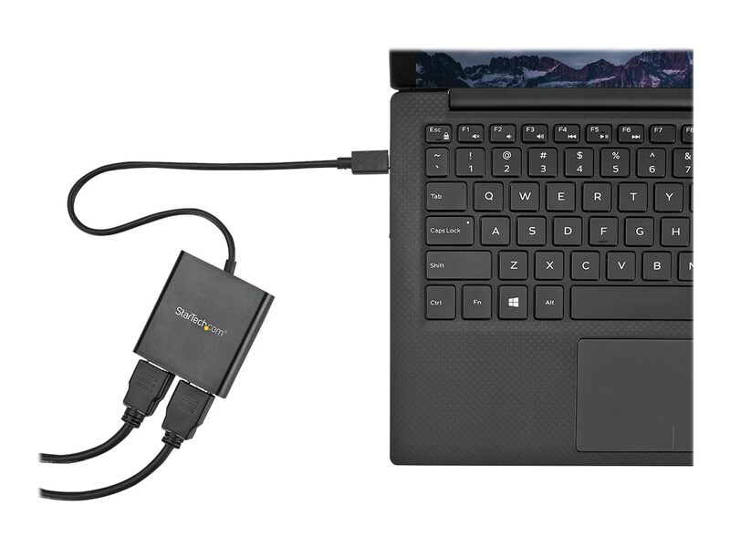 Adattatore USB-C A Doppia HDMI MST Per Windows - 4K 30Hz, 1080p 60Hz, Cavo Integrato 30cm, Per Laptop Con DP Alt-Mode