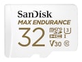 SanDisk 32GB MAX ENDURANCE UHS-I microSDHC Card with SD Adapter, Class 10 , SDSQQVR-032G-AN6IA, 41202225, Memory - Flash SanDisk 32GB MAX ENDURANCE UHS-I microSDHC Card with SD Adapter, Class 10 , SDSQQVR-032G-AN6IA, 41202225, Memory - Flash