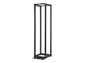 C2G 4-Post Adjustable Open Frame Rack, 45U x 15-20d, 1000lb Load Rating, Black, 14590, 30920676, Racks & Cabinets