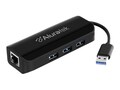 Aluratek 3-port USB 3.0 Hub and Ethernet, AUEH0303F, 33153951, USB & Firewire Hubs