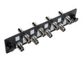 Tripp Lite High-Density Fiber Adapter Panel (MMF SMF), 8 ST Simplex Connectors, Black, N492-08S-ST, 34364443, Patch Panels