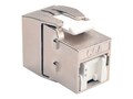 Tripp Lite CAT6A RJ45 110 Type Toolless 180-Degree Shielded Keystone Jack, Gray, TAA GSA, N238-001-SH-TFA, 30645416, Premise Wiring Equipment