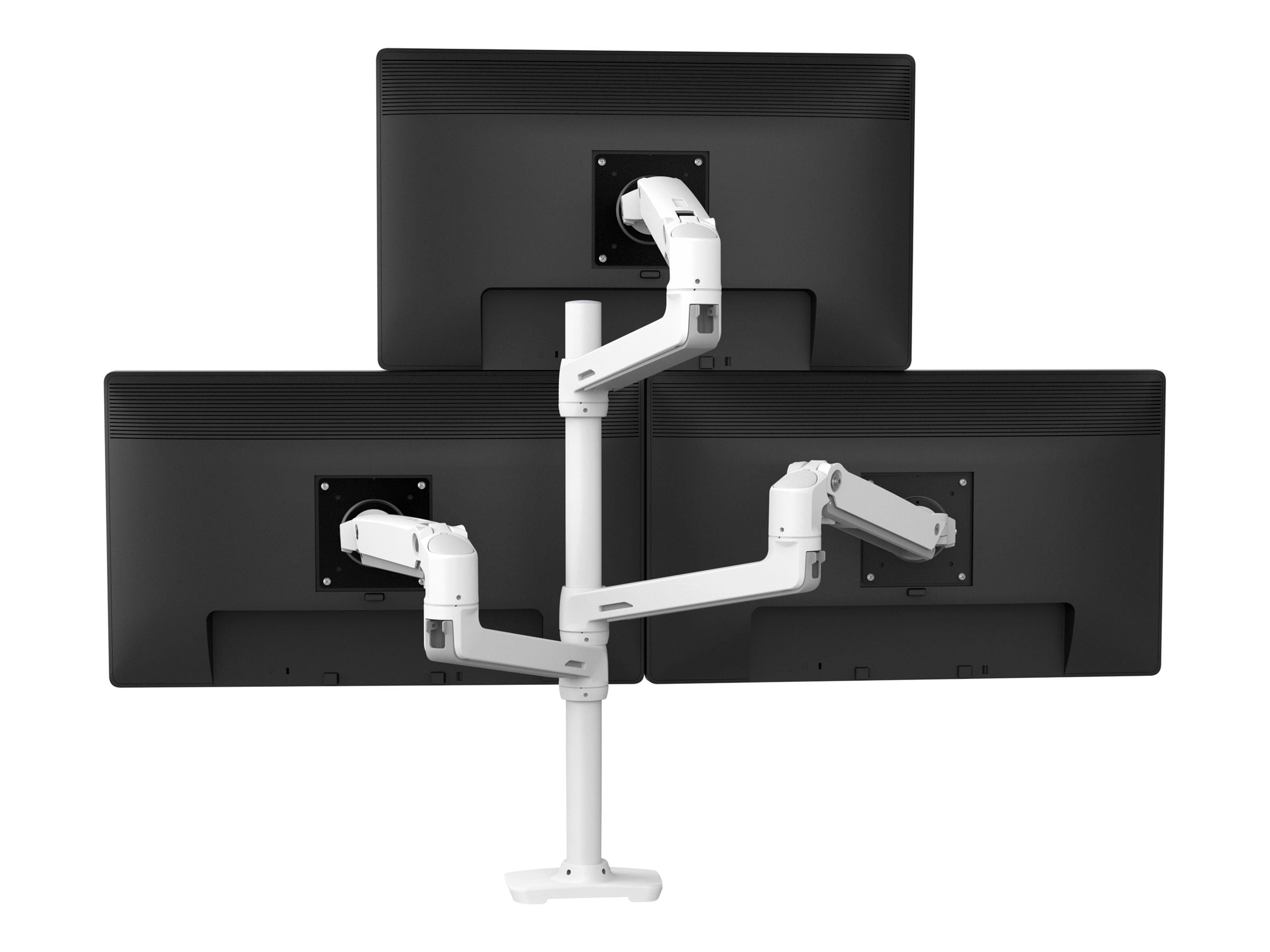 Ergotron LX Dual Stacking Arm, Tall Pole, White (45-509-216)