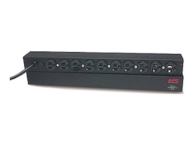 APC Rack PDU Basic 1U, 120VAC 15A, (10) 5-15R, 12ft Power Cord, AP9562, 452060, Power Distribution Units