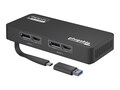 Plugable USB 3.0 and USB-C 4K DisplayPort and HDMI Dual Monitor Adapter, USBC-6950U, 41188452, Adapters & Port Converters