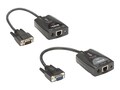 Black Box Mini CATx VGA Extender Kit with Video Equalization Adjustment, VX-VGA520-K, 17248926, Video Converters, Extenders & Splitters