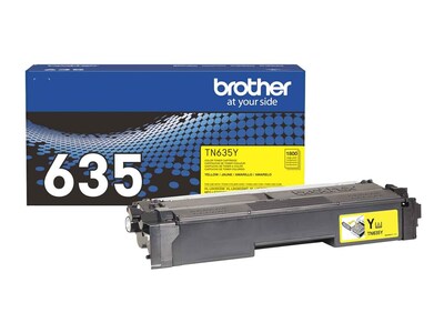 Brother Yellow Genuine TN635Y Standard Yield Toner Cartridge, TN635Y                        , 42063712, Toner and Imaging Components - OEM