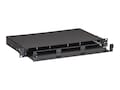 Black Box Rackmount Fiber Shelf, Pull-Out Tray, 1U, JPM427A-R2, 16954651, Rack Mount Accessories