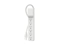 Belkin 6-Outlet 720J Straight Plug Surge Protector w  6ft Cord - White , BE106000-06-CM, 10461142, Surge Suppressors