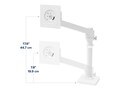 Ergotron NX Single Monitor Arm Mount for Displays up to 34, White, 45-669-216, 41711323, Stands & Mounts - Desktop Monitors