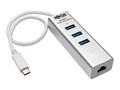 Tripp Lite Portable USB 3.1 Gen 1 Gigabit Ethernet Adapter with 3-Port Hub, Aluminum, U460-003-3A1G, 30955289, USB & Firewire Hubs Tripp Lite Portable USB 3.1 Gen 1 Gigabit Ethernet Adapter with 3-Port Hub, Aluminum, U460-003-3A1G, 30955289, USB & Firewire Hubs