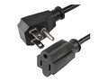StarTech.com Flat NEMA 5-15P to NEMA 5-15R 10A 125V Power Extension Cord, 1.5ft, PACF10118IN, 35715313, Power Cords