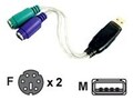 Bytecc USB to PS 2 Cable Adapter, BT-2000, 8507017, Adapters & Port Converters
