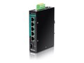TRENDnet TI-PG541 DIN RM Switch 4xGbE PoE+ 1xGbE 1xSFP, TI-PG541, 18404935, Network Switches