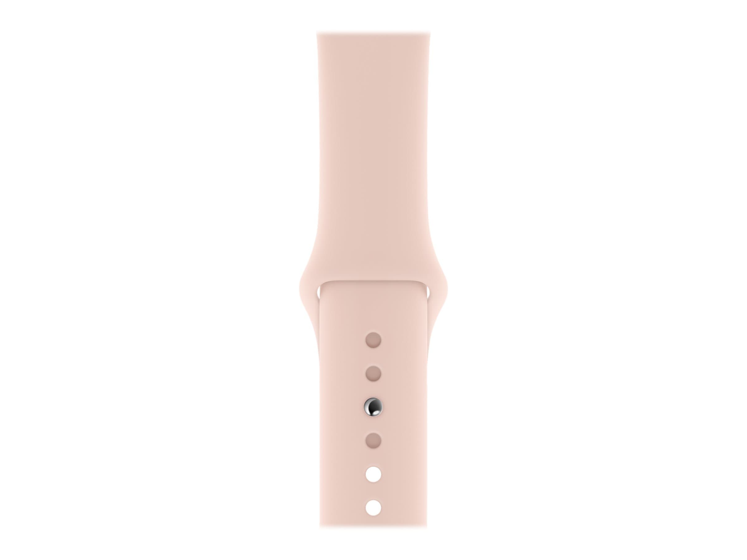 apple watch gold aluminum case pink sand sport band