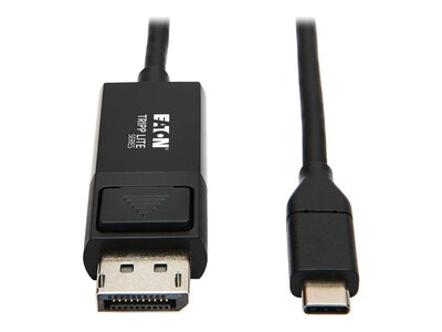 Tripp Lite USB-C to DisplayPort 4K @60Hz Adapter Cable with Locking Connector, Black, 6ft, U444-006-DP-BE, 37032524, Cables