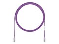 Panduit CAT6 UTP 28AWG LSZH Copper Patch Cable, Violet, 12ft, UTP28SP12VL, 41510205, Cables